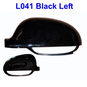 LEFT Mirror Cover VW SEAT SKODA Painted Black L041 1K0857537 - A5055422224997