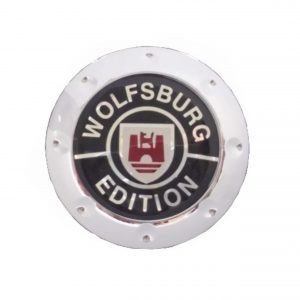 Wolfsburg Edition Badge Stick-on 85mm Chrome Surround - A5055422209185