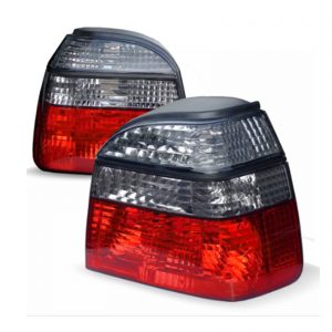 Red Smoke Rear Tail Light Lamp Set VW Golf Mk3 JOM 82011 - A5055422224751