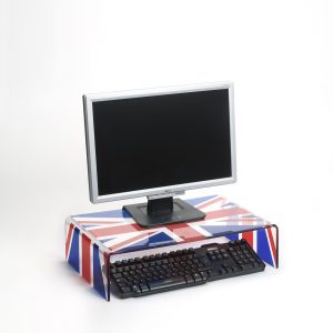 8mm Acrylic Monitor Riser/ LapTop Stand with Union Jack (Full Cover) – Save 50%
