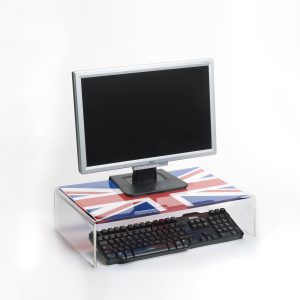8mm Acrylic Monitor Riser / Laptop Stand Union Jack (Top Print) – Save 50%