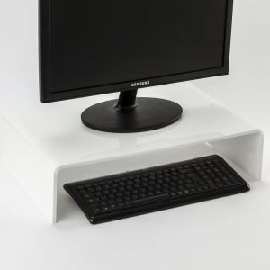 8mm White Acrylic Monitor Stand / Laptop Stand