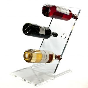 Clear Floating Small Wine Rack