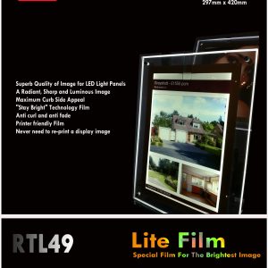 A3 Backlit Film for Light Panels (pack of 50)