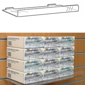 Slatwall Shelf with Upstand: 300mm (W) x 35mm (H) x 150mm (D) – save 40%