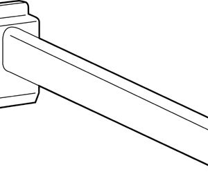 Metal Shelf Bracket Horizontal: White – 350mm (D) Save 65%