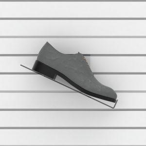 Sloping Side Facing Shoe Display – Slat Fix: Left Hand – 100mm (W) x 275mm (D)