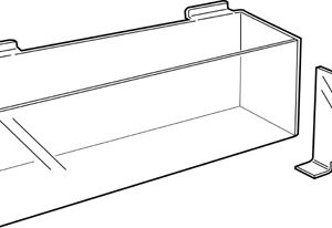 Bow Box with Dividers – Slat Fix: 4 Dividers – 500mm (W) x 175mm (H) x 150mm (D) – save 50%