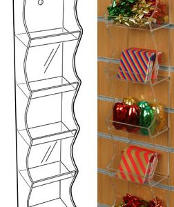 Ribbon Display Stand / Gift Tag Dispenser – Slatwall or Wall Fix. Save 50%