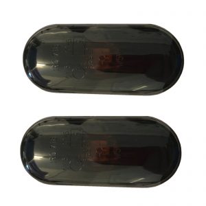 Smoked Black Oval Side Repeater Indicator Set Pair VW SEAT FORD kitting - A5055422219382