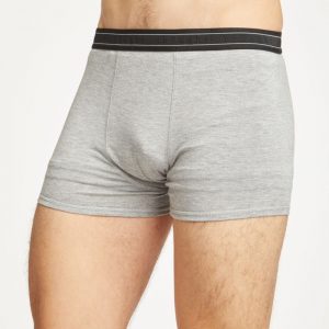 Men's Arthur Plain Bamboo Boxers in Grey Marle by Thought