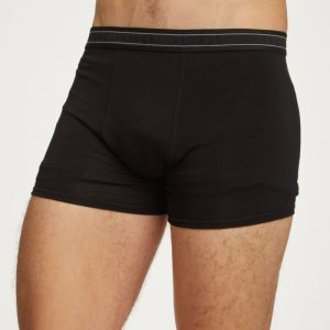 Men's Arthur Plain Bamboo Boxers in Black by Thought