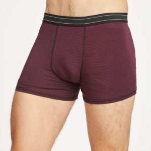 Men's Stripe Michael Bamboo Boxers in Bilberry by Thought